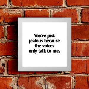 Your Just Jealous Because The Voices Only Talk To Me - Framed Picture